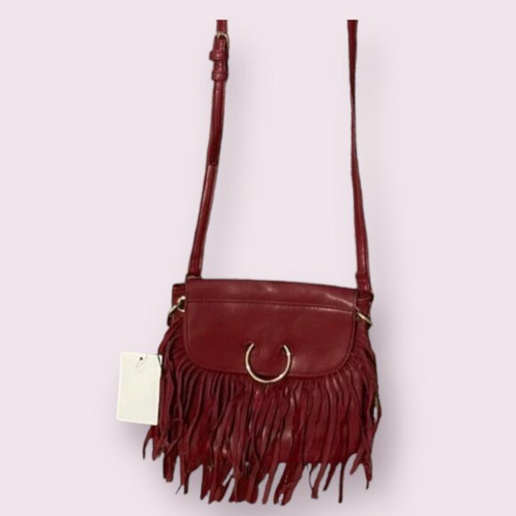 ⭐️ Fringe Boho Peasant Hipster Metal Grunge Hippie Tassel Chic Farm Bag Purse - Picture 1 of 2